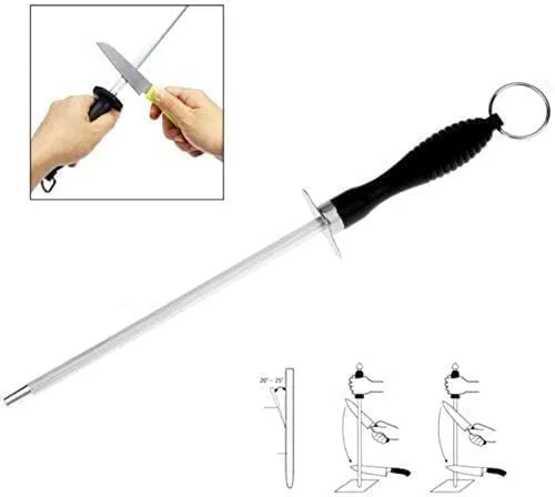 8 in 1 Piece Knife Set - Includes 3 Vegetable and Fruit Knives, 2 Meat Knives, 1 Scissor, 1 Knife Sharpener, and 1 Peeler - Stainless Steel Kitchen Knife Set