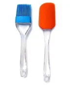 Silicon Spatula Oil Brush Set- Multipurpose Non-Sticky Small Spatula and Pastry Brush for Cake Mixer, Cooking, Baking, BBQ, Oil Brush for Kitchen