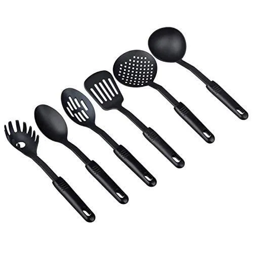6 Pcs Nonstick Spatula Soup SpoonTurner, Ladle,Serving Spoon, Nylon Heat-Resistant Nonstick Spoon, Kitchen Cooking Utensil Tools