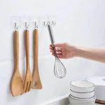 10 pcs Wall Hooks for Hanging Strong Sticker Sticky Plastic Self Adhesive Heavy Duty Home Kitchen Bathroom Key Hanger Frame Holder