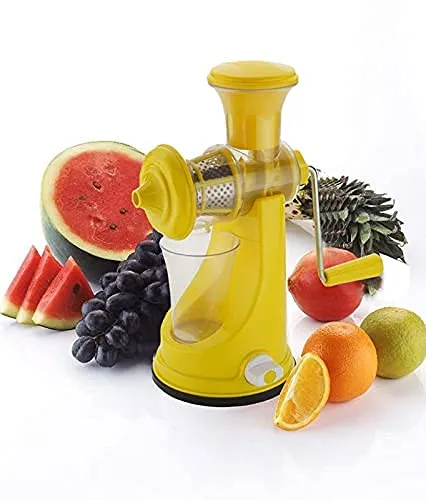 Mini Portable Juicer Machine Juicer Hand Juicer for Fruits and Vegetables with Steel Handle Vacuum Locking System,Shake,Fruit Juicer Machine for All Fruits (Multi) 1PC