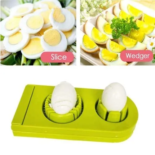 Egg Slicer 2 in 1 Boiled Egg Cutter with Stainless Steel Cutting Wire