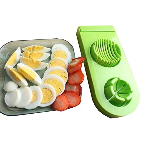 Egg Slicer 2 in 1 Boiled Egg Cutter with Stainless Steel Cutting Wire