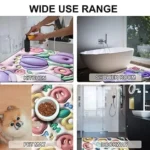Bathroom Door Mat 3D Printed Digital Door Mat Washable Bathroom Quick Dry Rugs