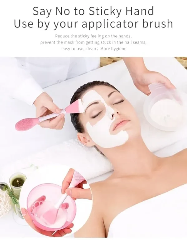 Face Mask Brush Double-Head Silicone Face Mask Brush 2-in-1