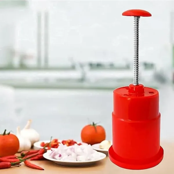 Hand Press Onion Chopper | Manual Onion and Vegetable Cutter with Stainless Steel Blades | Compact and Portable Food Processor for Quick Dicing and Slicing Brand: Airovia