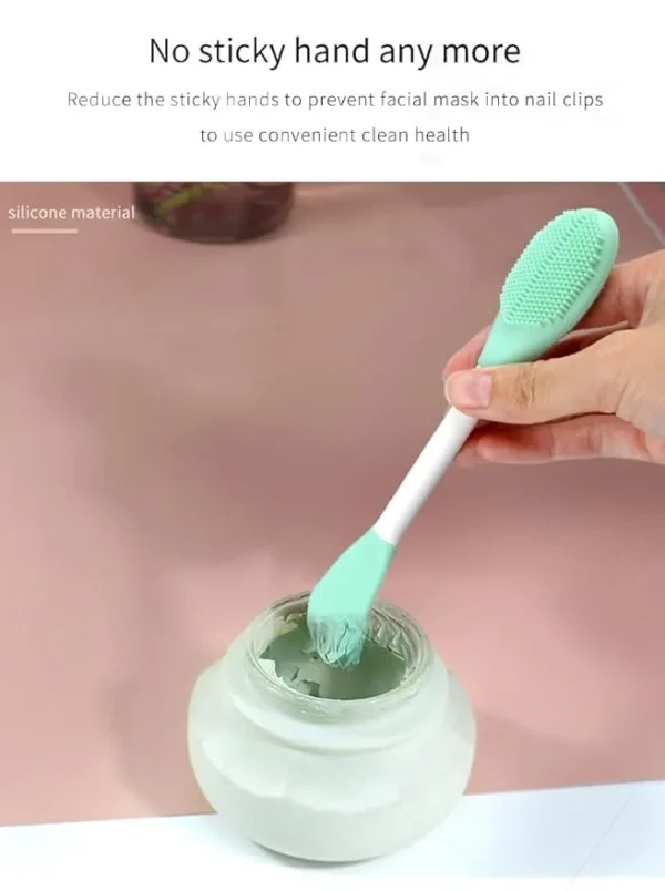 Face Mask Brush Double-Head Silicone Face Mask Brush 2-in-1