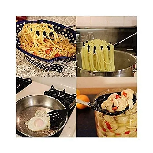 6 Pcs Nonstick Spatula Soup SpoonTurner, Ladle,Serving Spoon, Nylon Heat-Resistant Nonstick Spoon, Kitchen Cooking Utensil Tools