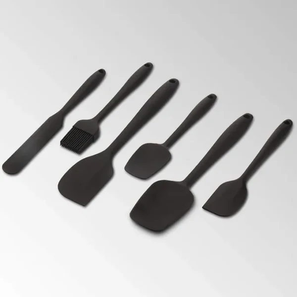 6 Pcs Made of 100% Food Grade Silicone One Piece Design Seamless Heat-Resistant Spatula Perfect for Spatula Cooking, Baking and Mixing