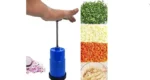 Hand Press Onion Chopper | Manual Onion and Vegetable Cutter with Stainless Steel Blades | Compact and Portable Food Processor for Quick Dicing and Slicing Brand: Airovia