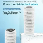 Pressed Portable Wet And Dry Wipes,Press Pop up Hand