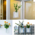 Airovia Wall Hanging Silicone Flower Pot Sticker Plant Rack for Decoration Home Kitchen Office Bathroom