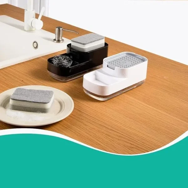 3 in 1 Soap Dispenser with Sponge Holder