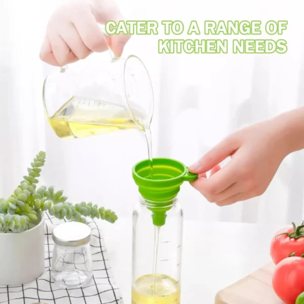 Kitchen Funnel Set Premium Food Grade Silicone Collapsible Funnel for Filling Bottles,Transferring Liquid, Powder Transfer Small Funnel (1 PCS)