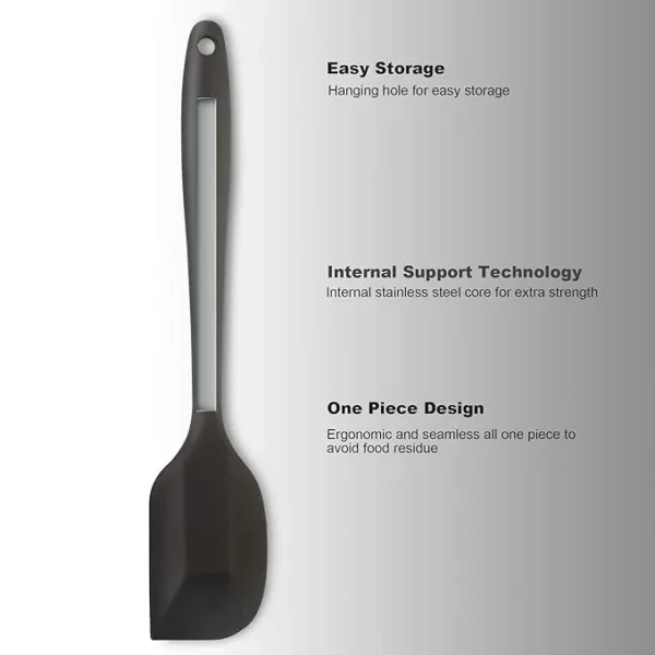 6 Pcs Made of 100% Food Grade Silicone One Piece Design Seamless Heat-Resistant Spatula Perfect for Spatula Cooking, Baking and Mixing