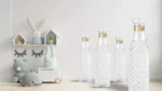 Diamond Water Bottle 1 Litre, Plastic Fridge Water Bottle Set, Ideal for Office, Sports, School,Travelling, Gym, Yoga (3 Pcs)
