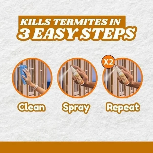 Termite Repellent Spray - 100ml | Natural & Eco-Friendly | Termite Killer | Wood Preservative | Controls Termites, Borers | 100% Herbal and Chemical free (Pack of 3)