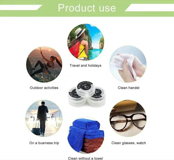 Pressed Portable Wet And Dry Wipes,Press Pop up Hand