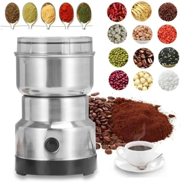 Stainless Steel Electric Dried Spice and Coffee Grinder, Grinder and Chopper Crusher for Home