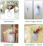 Airovia Wall Hanging Silicone Flower Pot Sticker Plant Rack for Decoration Home Kitchen Office Bathroom