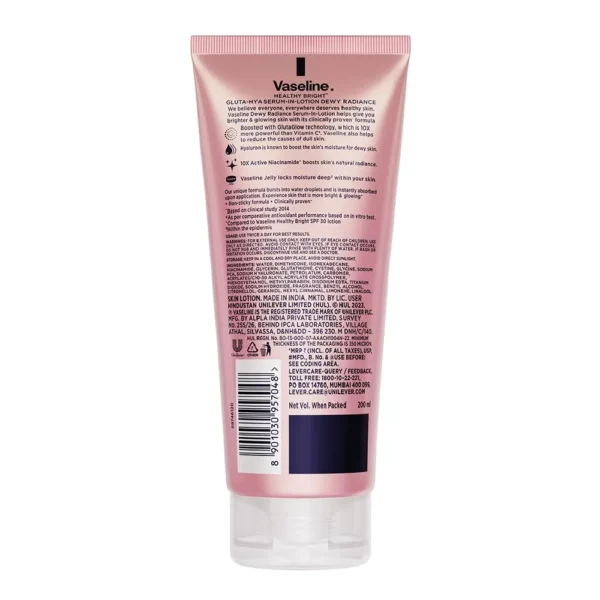 Vaseline Gluta-Hya Dewy Radiance Lotion for Face & Body