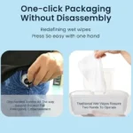 Pressed Portable Wet And Dry Wipes,Press Pop up Hand
