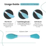 Face Mask Brush Double-Head Silicone Face Mask Brush 2-in-1
