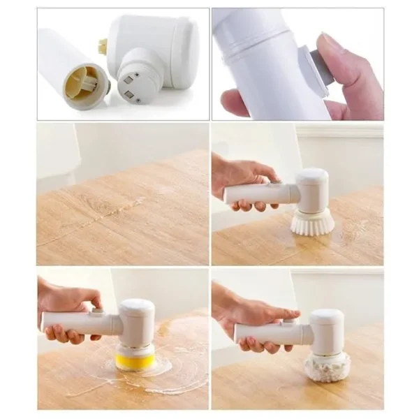 5 in 1 Magic Cleaning Brush – Multipurpose Scrubber for Kitchen, Bathroom, Tiles, Shoes & Household Use | Multi-Functional Brush Set for Easy Cleaning