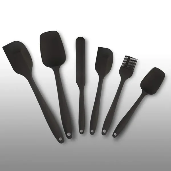 6 Pcs Made of 100% Food Grade Silicone One Piece Design Seamless Heat-Resistant Spatula Perfect for Spatula Cooking, Baking and Mixing