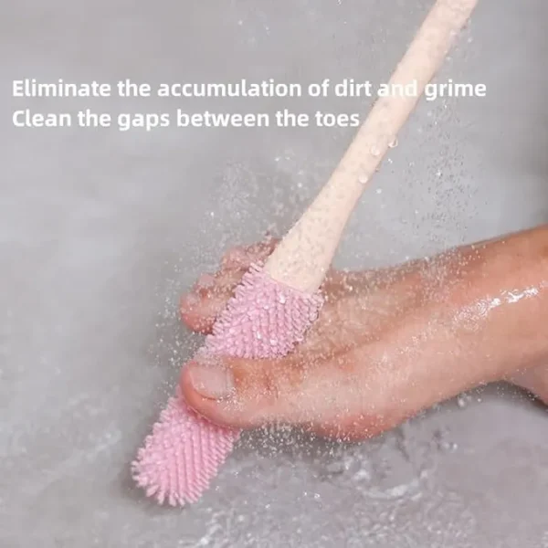 Foot Toe Cleaning Brush – Soft Bristle Scrubber for Feet, Toes & Nails | Shower Foot Cleaner for Dead Skin Removal, Exfoliating & Massage