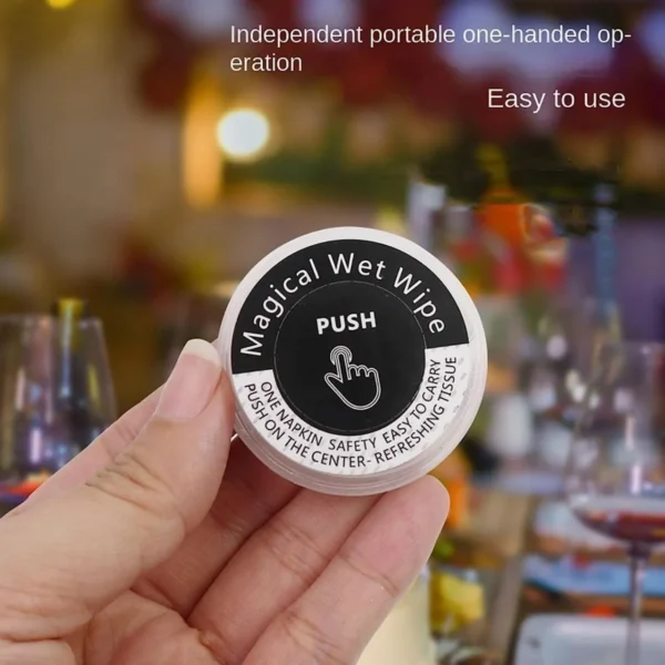 Pressed Portable Wet And Dry Wipes,Press Pop up Hand