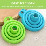 Kitchen Funnel Set Premium Food Grade Silicone Collapsible Funnel for Filling Bottles,Transferring Liquid, Powder Transfer Small Funnel (1 PCS)