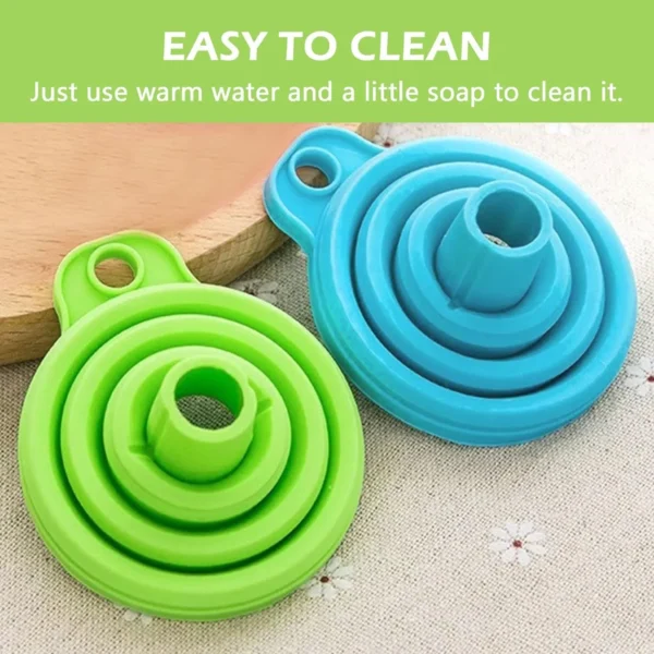 Kitchen Funnel Set Premium Food Grade Silicone Collapsible Funnel for Filling Bottles,Transferring Liquid, Powder Transfer Small Funnel (1 PCS)