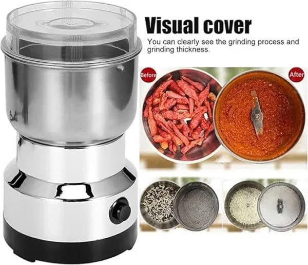 Stainless Steel Electric Dried Spice and Coffee Grinder, Grinder and Chopper Crusher for Home
