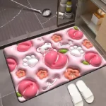 Bathroom Door Mat 3D Printed Digital Door Mat Washable Bathroom Quick Dry Rugs