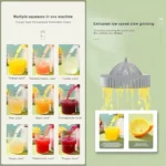 Rechargeable Automatic Citrus Press Juicer with USB Charging, Orange Juicer Mosambi sweetlime squeezer Wireless Portable Electric Fruits Juicer Blender for Travel & Kitchen Purpose 1PC