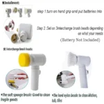 5 in 1 Magic Cleaning Brush – Multipurpose Scrubber for Kitchen, Bathroom, Tiles, Shoes & Household Use | Multi-Functional Brush Set for Easy Cleaning