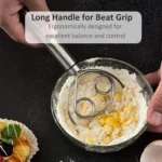 Kitchen Stainless Steel Dough Flour Whisk