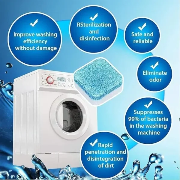10 Pcs Washing Machine Deep Cleaner Tablet for Washing Machines Front and Top Load Machine