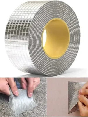 Leakage Repair Waterproof Tape for Pipe Leakage Roof Water Leakage Solution Aluminium Foil Tape Waterproof Adhesive Tape Sealing Duct Rubber Tape for Leakage (5CM*5Meter)(Pack of 1)