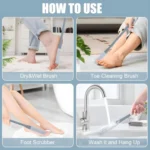 Foot Toe Cleaning Brush – Soft Bristle Scrubber for Feet, Toes & Nails | Shower Foot Cleaner for Dead Skin Removal, Exfoliating & Massage