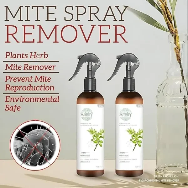 Mite Removal Spray | Effective Dust Mite & Bed Bug Killer | Indoor Cleaning Solution for Mattresses, Home & Garden | Anti-Mite Spray for Bedding and Clothes_200ml Each (Pack of 1) (Pack of 1)
