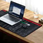 Anti-Slip Keyboard Pad with Office Software Shortcuts Pattern, Clear Extended Large Cheat Sheet Mouse Pad, Large Rubber Base Mice Smooth Cloth Desk Mat, Excel Shortcut Keys Mouse Pad