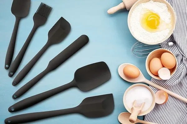 6 Pcs Made of 100% Food Grade Silicone One Piece Design Seamless Heat-Resistant Spatula Perfect for Spatula Cooking, Baking and Mixing