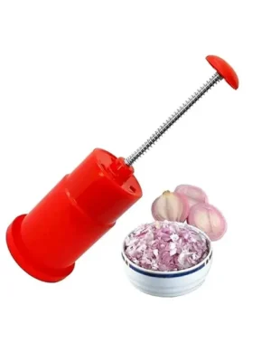 Hand Press Onion Chopper | Manual Onion and Vegetable Cutter with Stainless Steel Blades | Compact and Portable Food Processor for Quick Dicing and Slicing Brand: Airovia