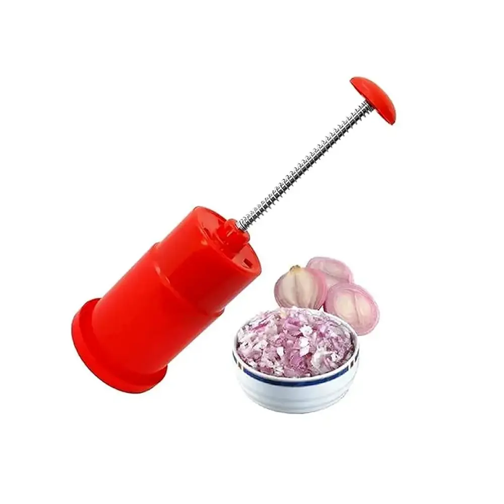 Hand Press Onion Chopper | Manual Onion and Vegetable Cutter with Stainless Steel Blades | Compact and Portable Food Processor for Quick Dicing and Slicing Brand: Airovia