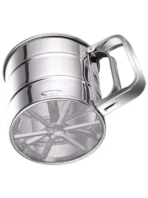 Flour Sifter for Baking Atta chhani Hand Press Design Stainless Steel