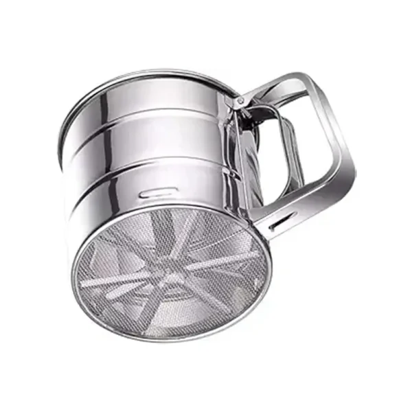 Flour Sifter for Baking Atta chhani Hand Press Design Stainless Steel