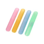 Toothbrush Cover for Germs Protection, Travel Storage Organizer Case, Pack of 4, Multi Color