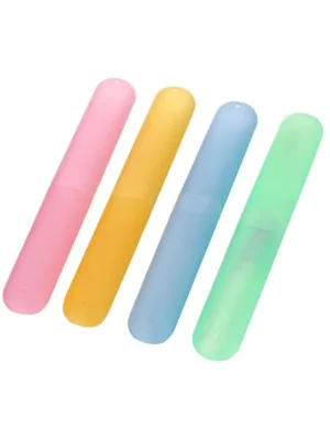 Toothbrush Cover for Germs Protection, Travel Storage Organizer Case, Pack of 4, Multi Color